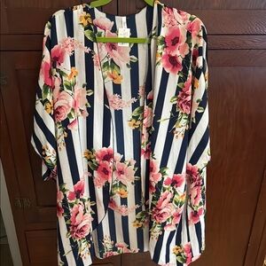 Floral Striped Women's Top